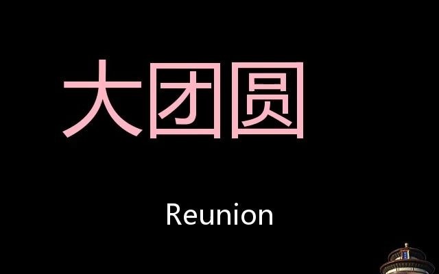 大团圆 Chinese Pronunciation Reunion哔哩哔哩bilibili