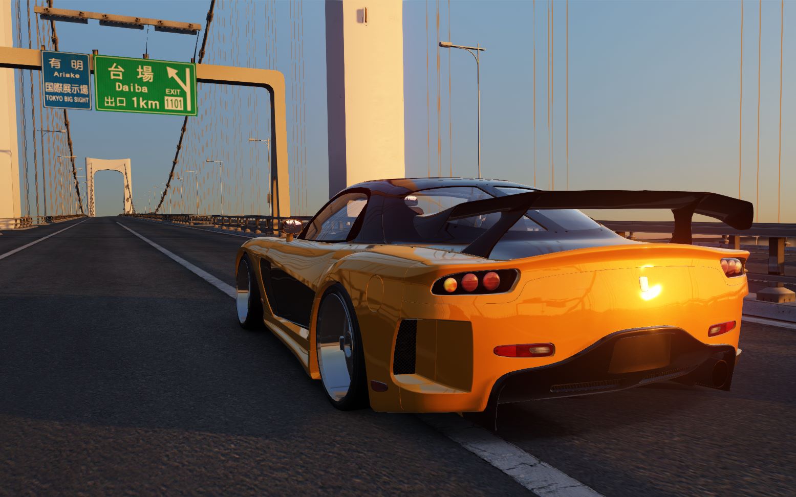 [神力科莎]马自达rx-7 veilside,在落日的余晖中漫步新环左