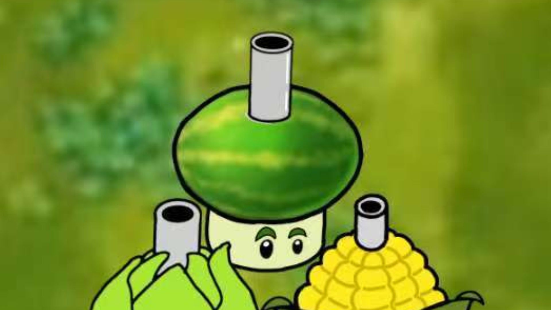 融合植物9:西瓜小炮菇!