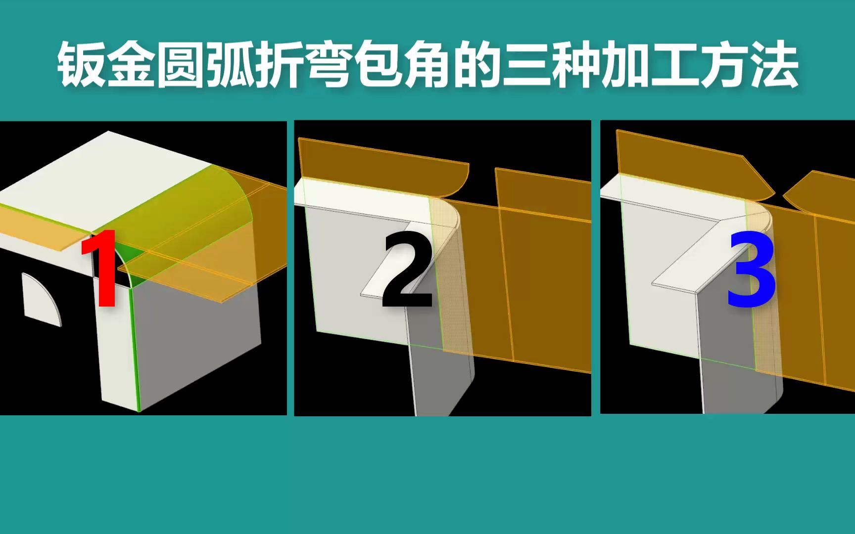 钣金圆弧折弯包角的三种加工方法哔哩哔哩bilibili