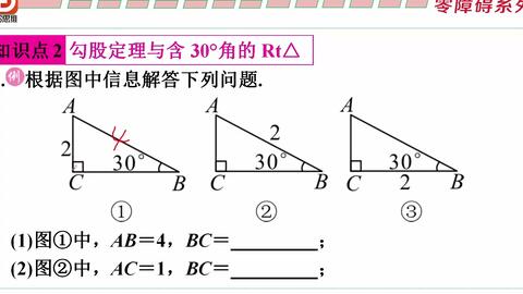 勾股定理在特殊直角三角形中的应用 导学案第26 27页 哔哩哔哩 Bilibili