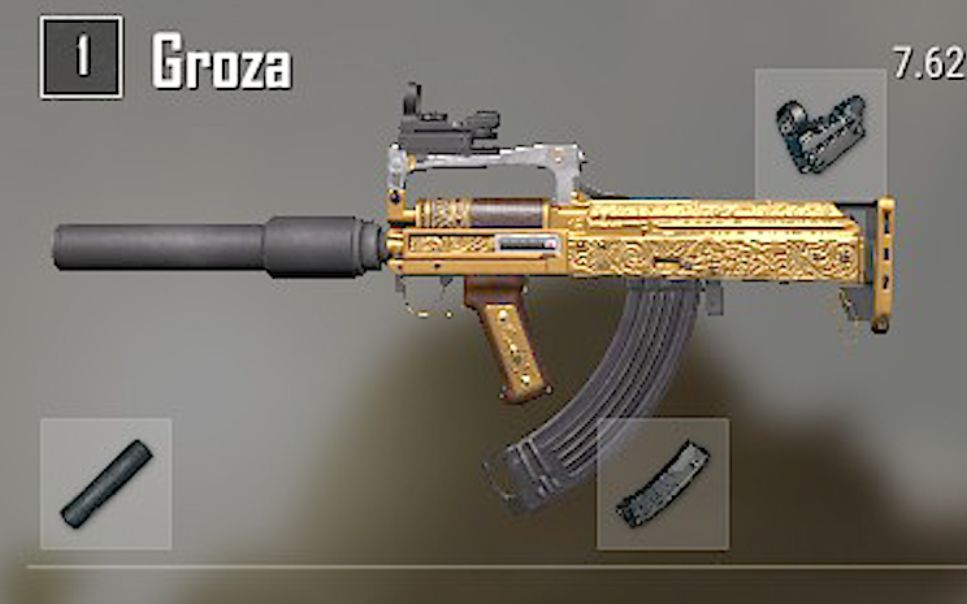 【绝地求生】groza击杀集锦,最强并且最丑的一把步枪是它吗