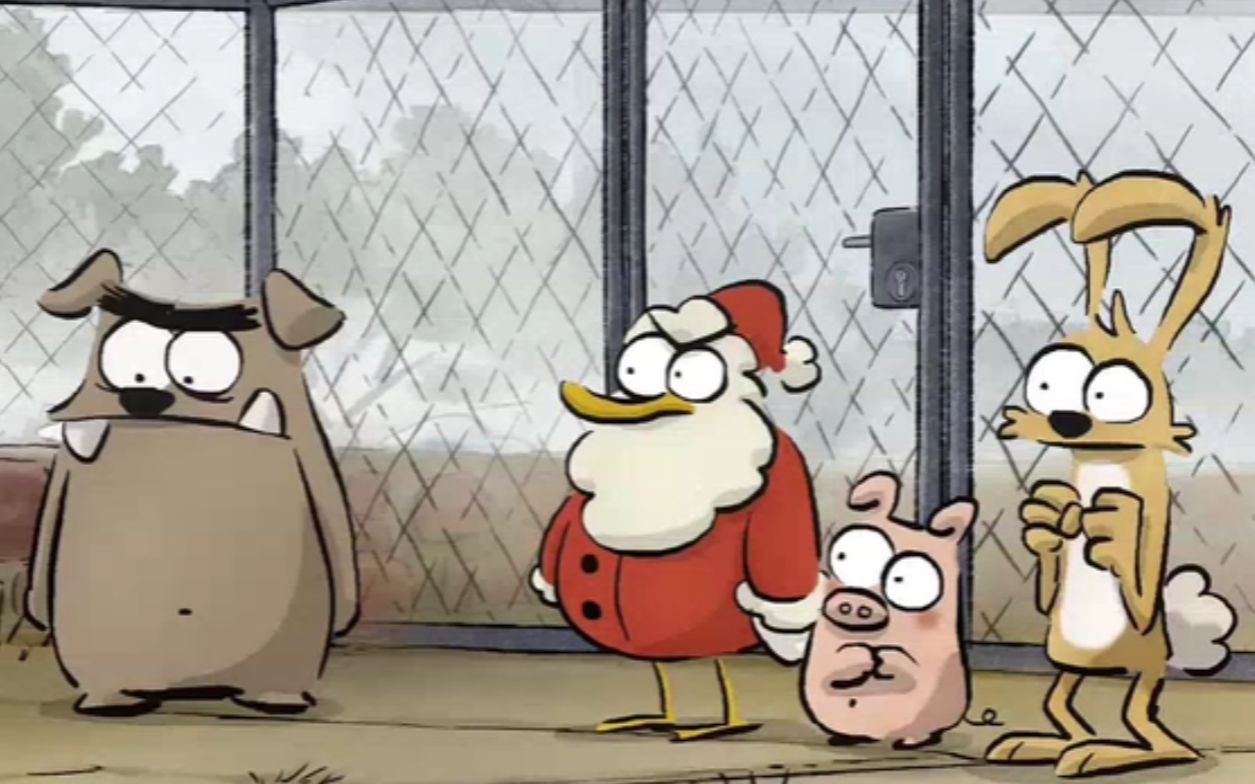 鸭子假扮圣诞老人,却不料被大灰狼捉走,一部搞笑动画