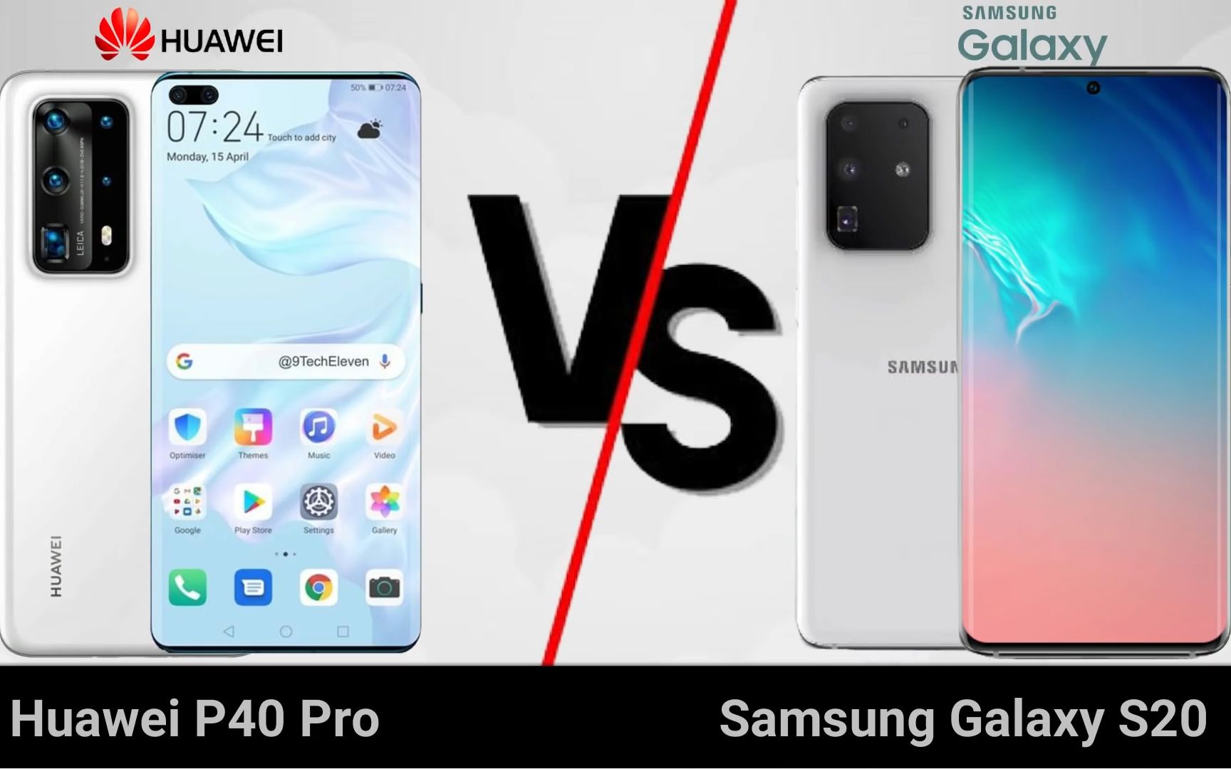 华为 p40 pro vs 三星 galaxy s20 ultra参数对比