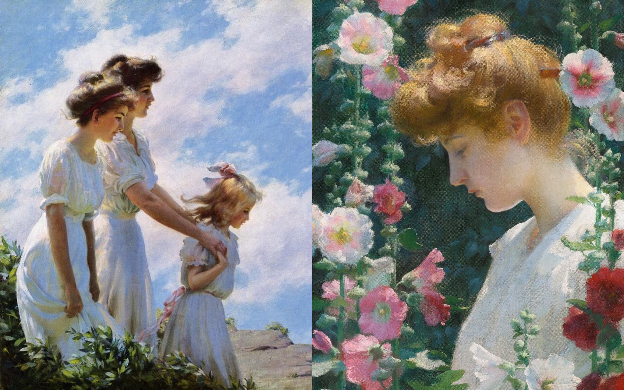 【艺术与审美】你看,风的足迹,美国画家Charles Courtney Curran油画人像作品欣赏哔哩哔哩bilibili