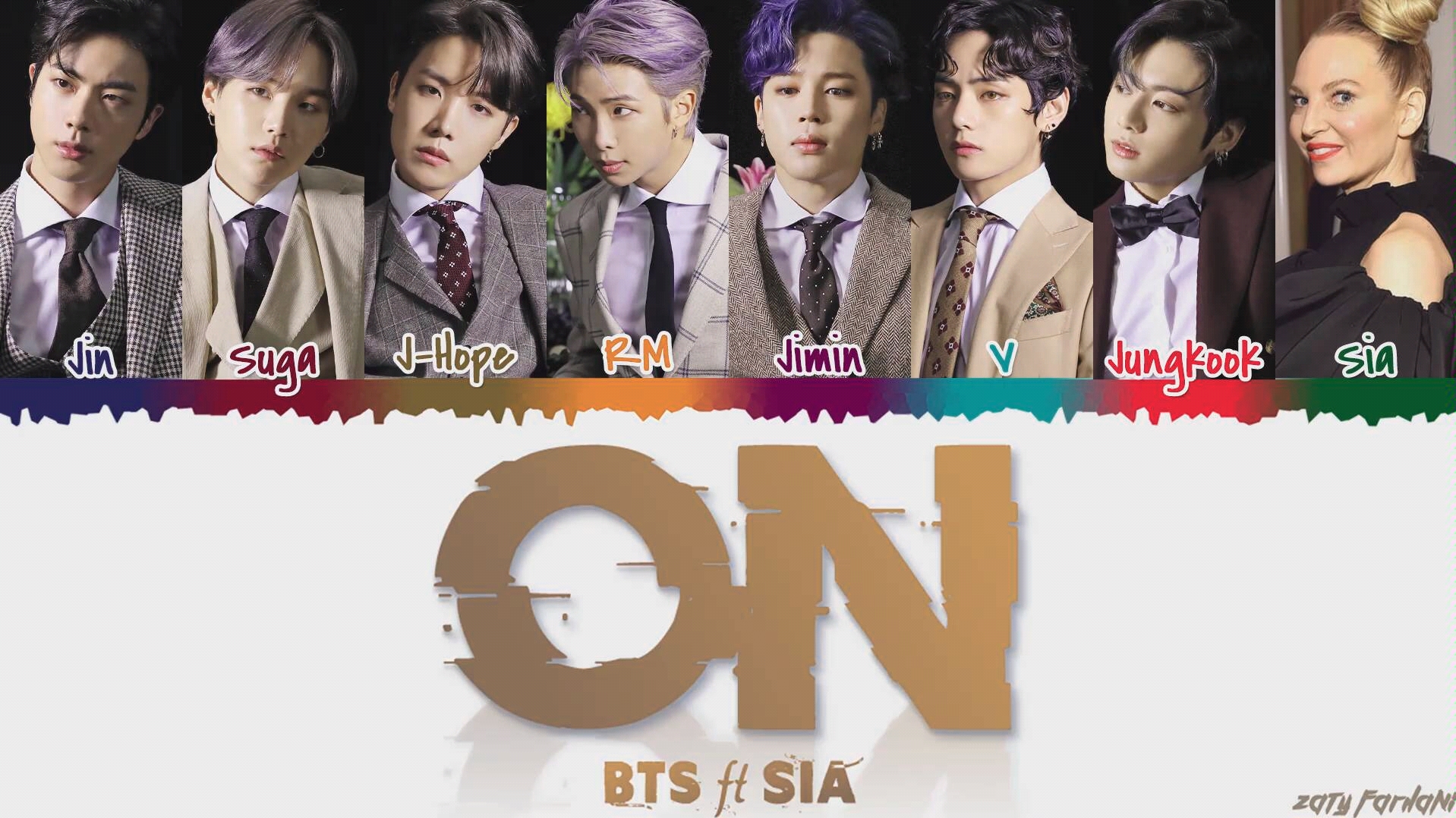 [bts]bts和sia版本的on歌词分配版新鲜出炉