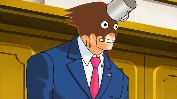 成步堂被泼咖啡名场面