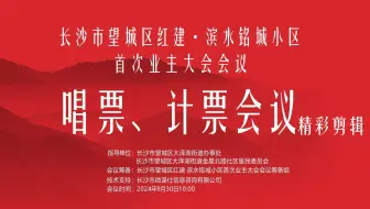 红建·滨水铭城小区首次业主大会会议唱票会议剪辑视频