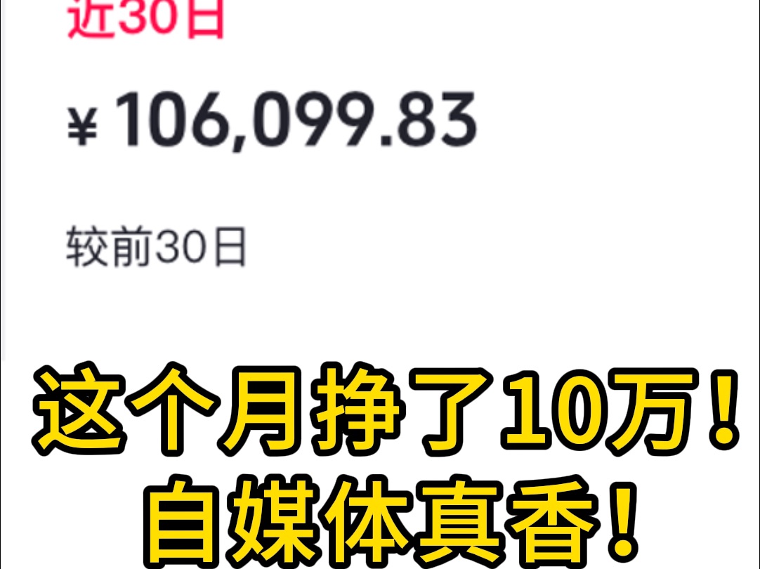 做自媒体月入10万!一镜到底数据展示!哔哩哔哩bilibili