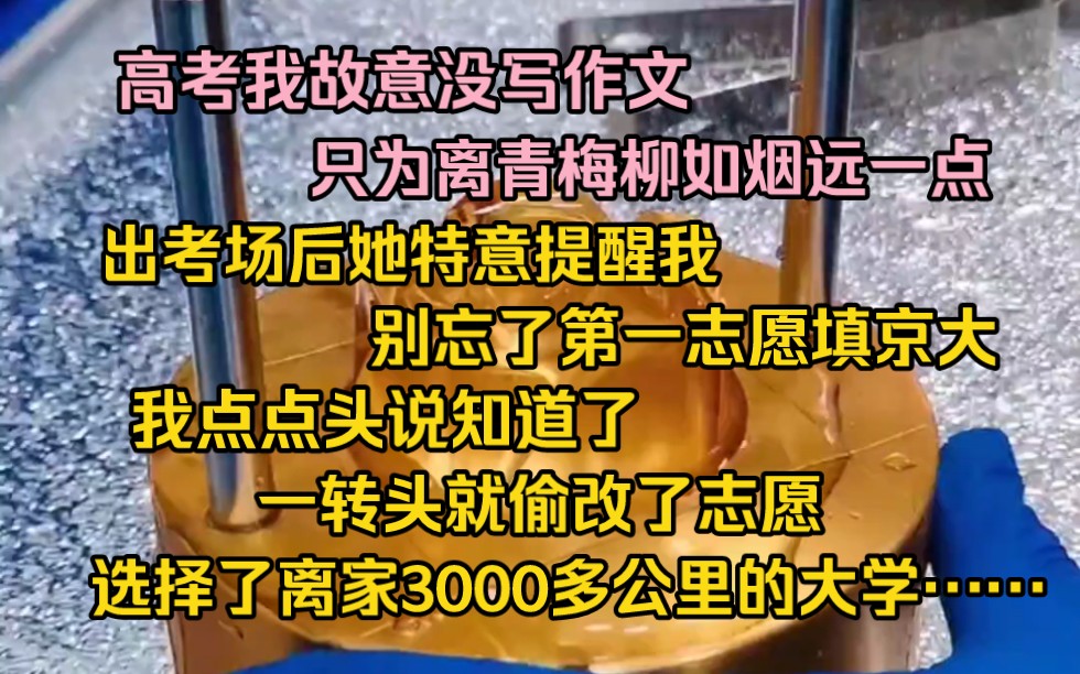 高考我故意没写作文,只为离青梅柳如烟远一点,出考场后,她特意提醒我别忘了第一志愿填京大,我点点头说知道了,一转头就偷改了志愿,选择了离家...