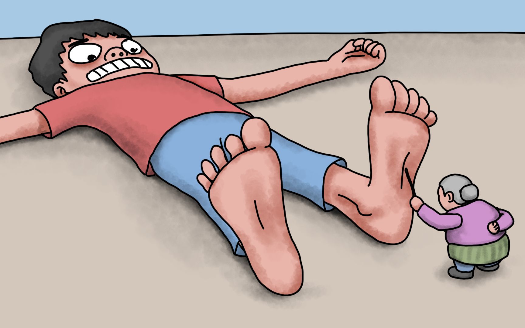 咖子谜题:不让老奶奶跳广场舞,巨人的哪只脚最痒痒呢?