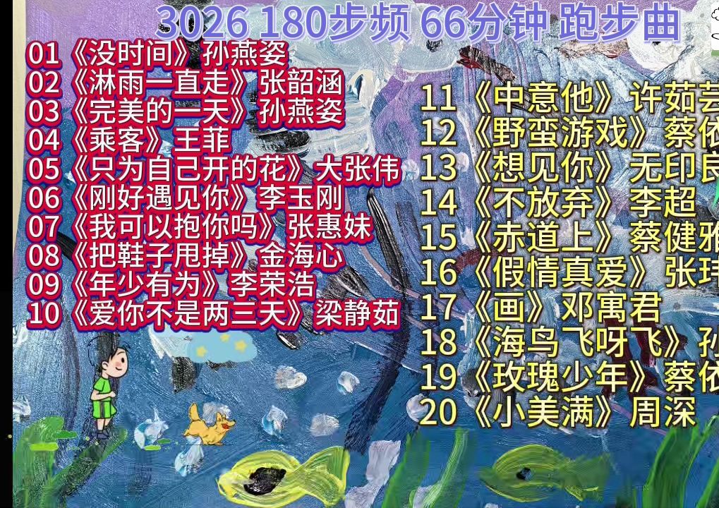 [图]3026 190步频 66分钟 流行音乐跑步曲