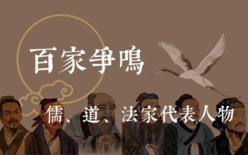 【文学常识】百家争鸣——儒家、道家、法家代表人物知识汇总(孔子、孟子、荀子、老子、庄子、韩非子)哔哩哔哩bilibili