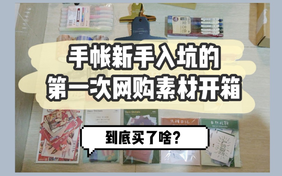 【手账开箱】手帐新手入坑,来看看这位无知懵懂老阿姨第一次网购手帐素材买了啥?哔哩哔哩bilibili