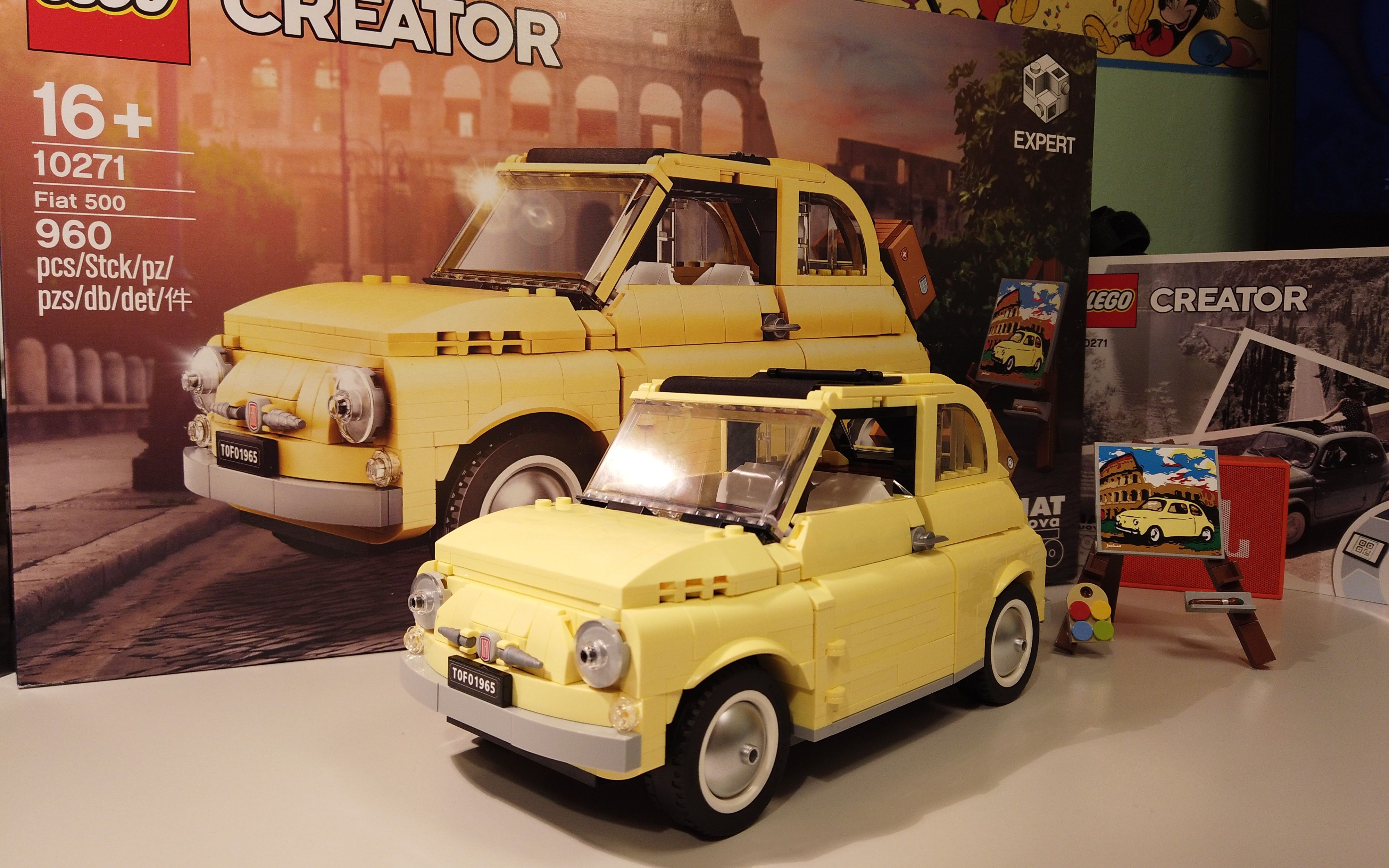 乐高菲亚特500f开箱静态展示拼装延时摄影