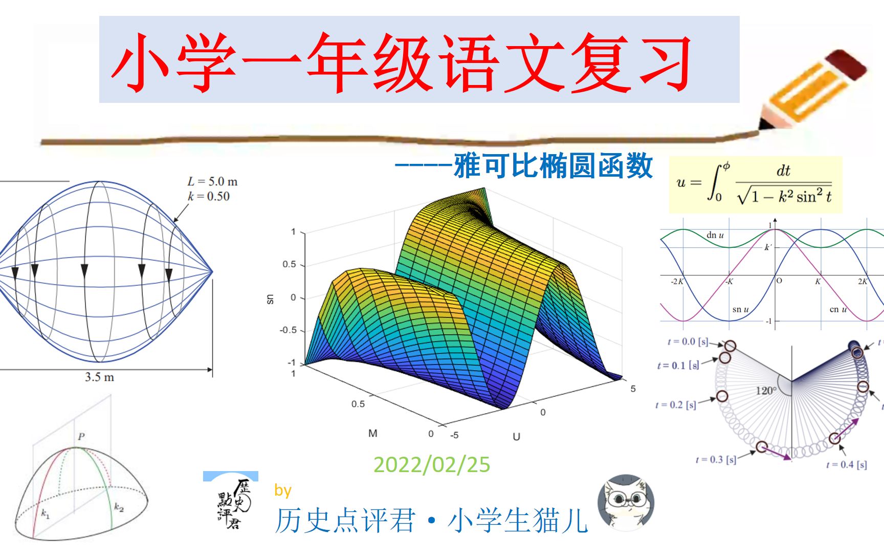 【小学一年级语文复习】雅可比椭圆函数简介03哔哩哔哩bilibili