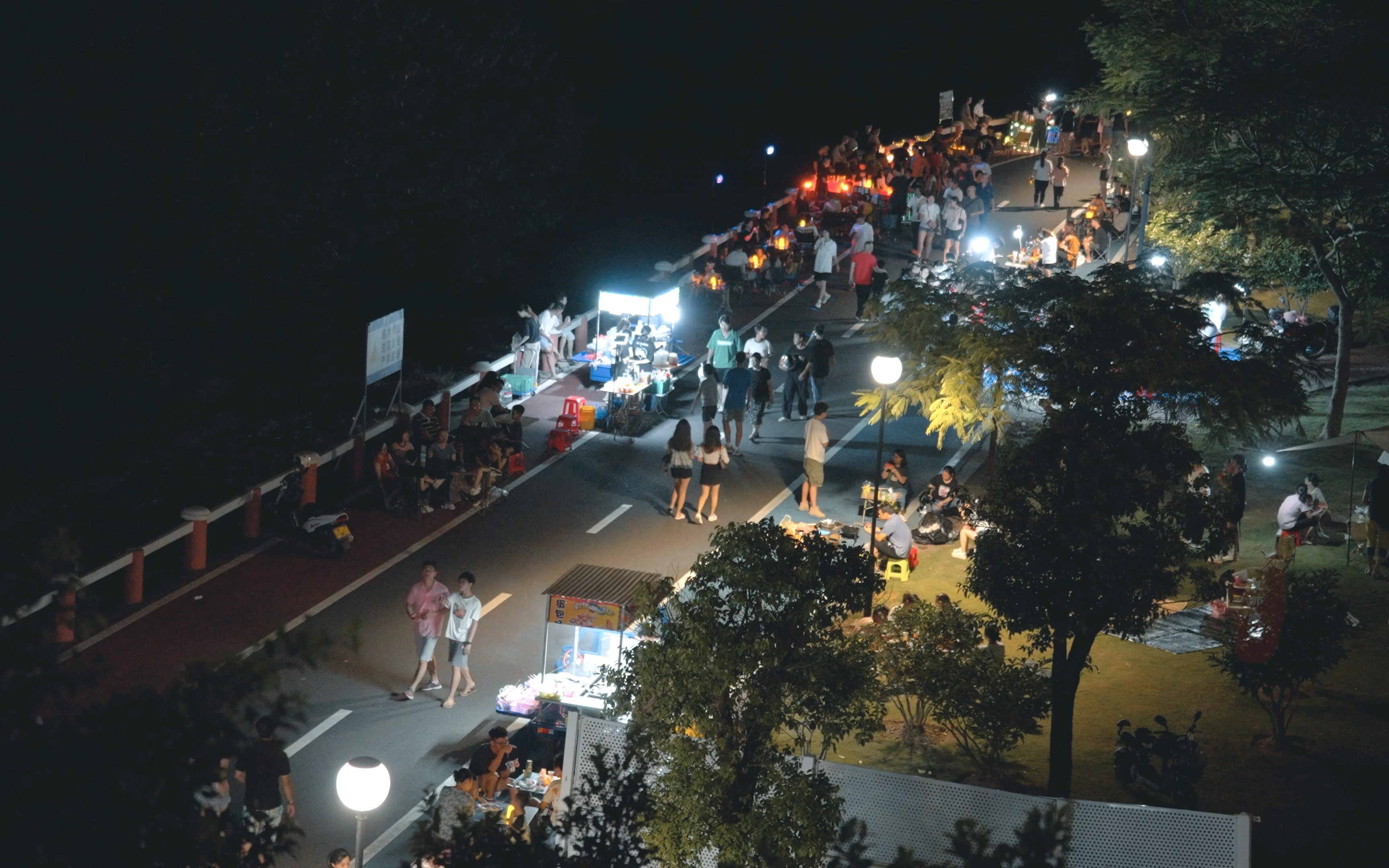 江门江顺大桥夜市随手拍拍