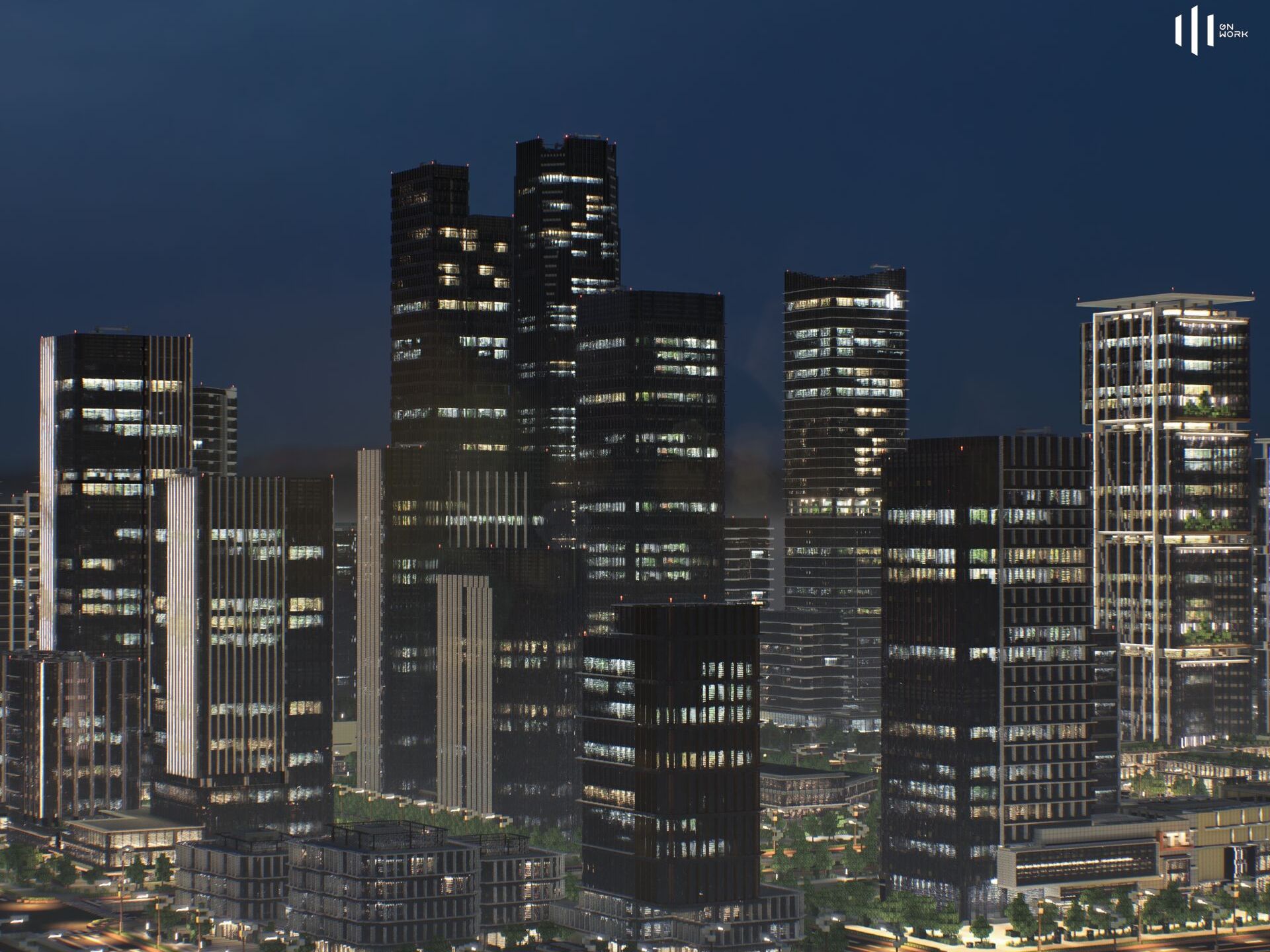 【minecraft】暗黑风格的mc城市丨超爽卡点!