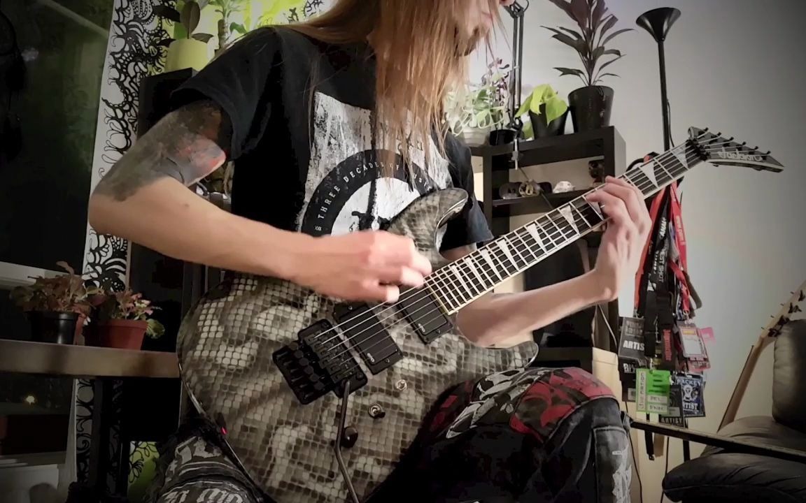 山下音乐美产jacksonsoloistii蛇皮款电吉他音色视听usasl2snakeskin