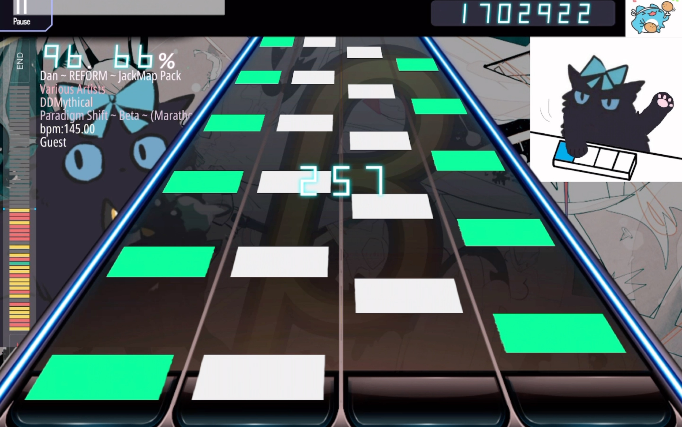 malody-paradigm shift 1.2x c96.8(beta叠1.2)_音游热门视频