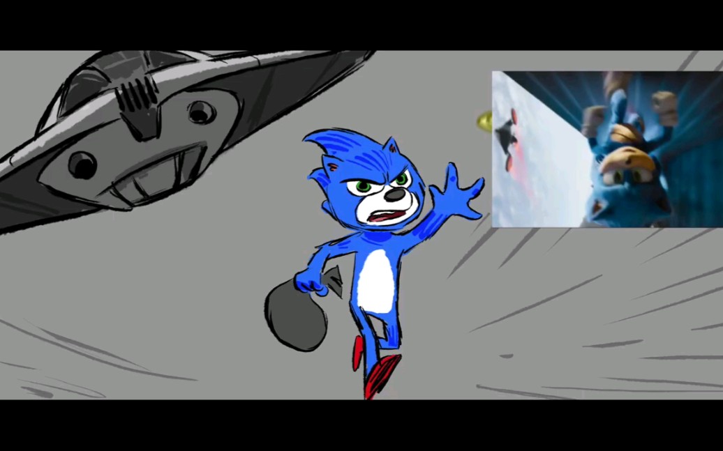 电影分镜故事板电影刺猬索尼克分镜故事版片段影视美术设计师必修技能