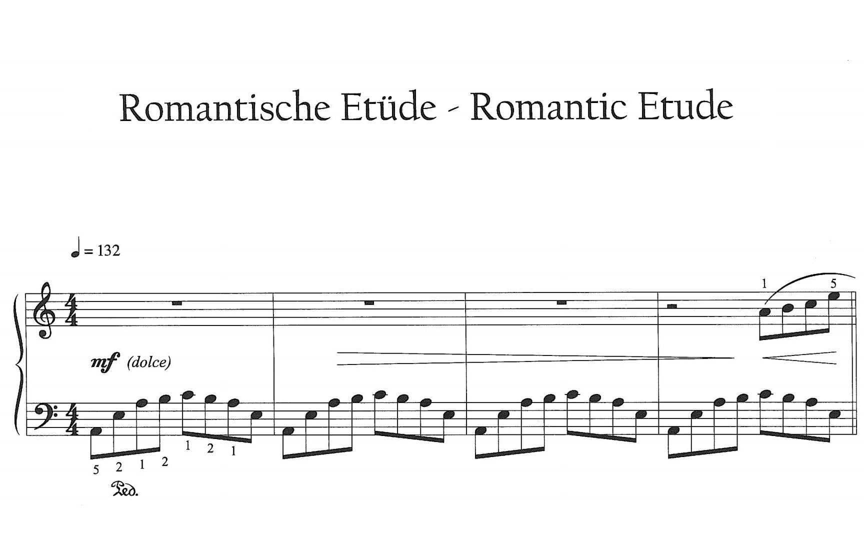 Manfred Schmitz  Romantic Etude钢琴谱哔哩哔哩bilibili