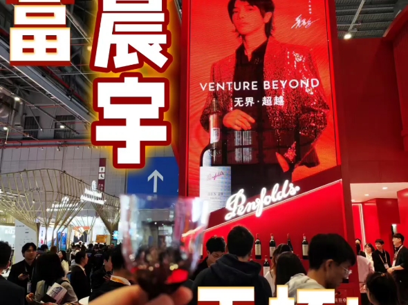 奔富(PENFOLDS)展台携品牌代言人华晨宇亮相1上海进博会哔哩哔哩bilibili