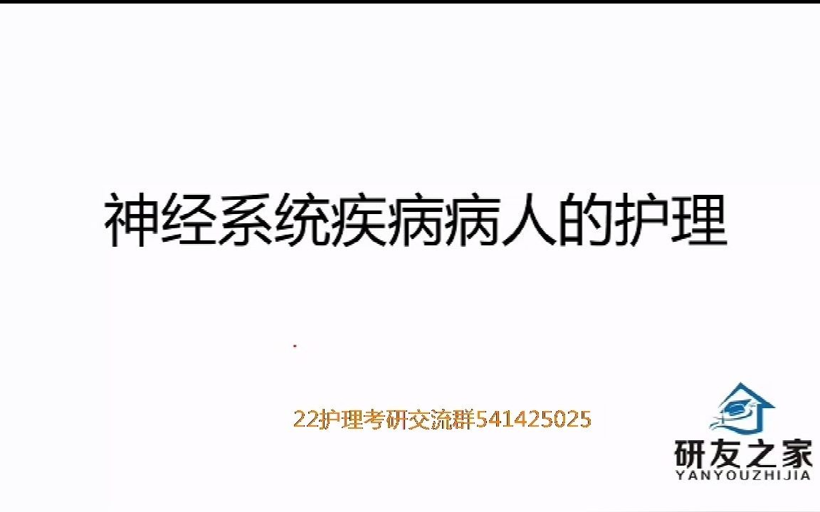 【研友之家考研网】308护理综合之内科护理学划重点(18) 神经系统疾病病人的护理哔哩哔哩bilibili