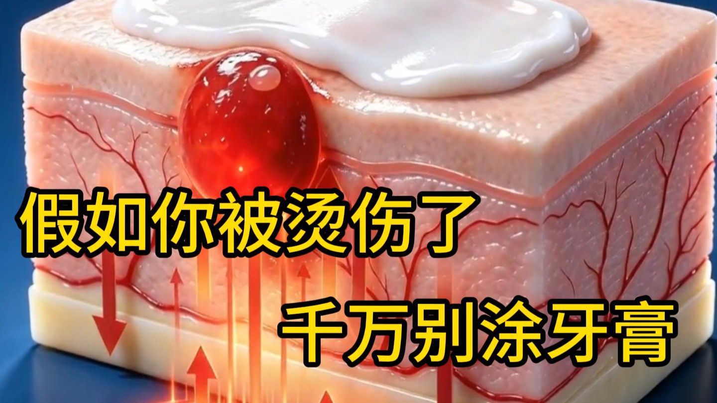 假如你被烫伤了，千万别涂牙膏