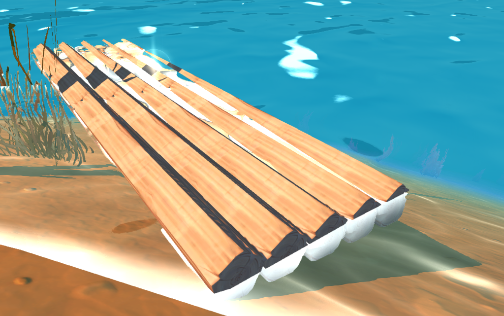 [废品机械师]生存模式稳定小木筏制作教程-zane