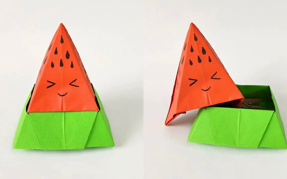 【origami library】西瓜收纳盒折纸教程