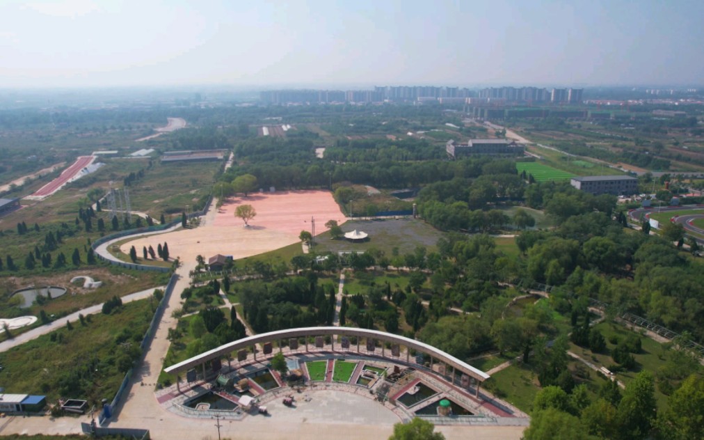 航拍商丘市宋国古城美景全貌