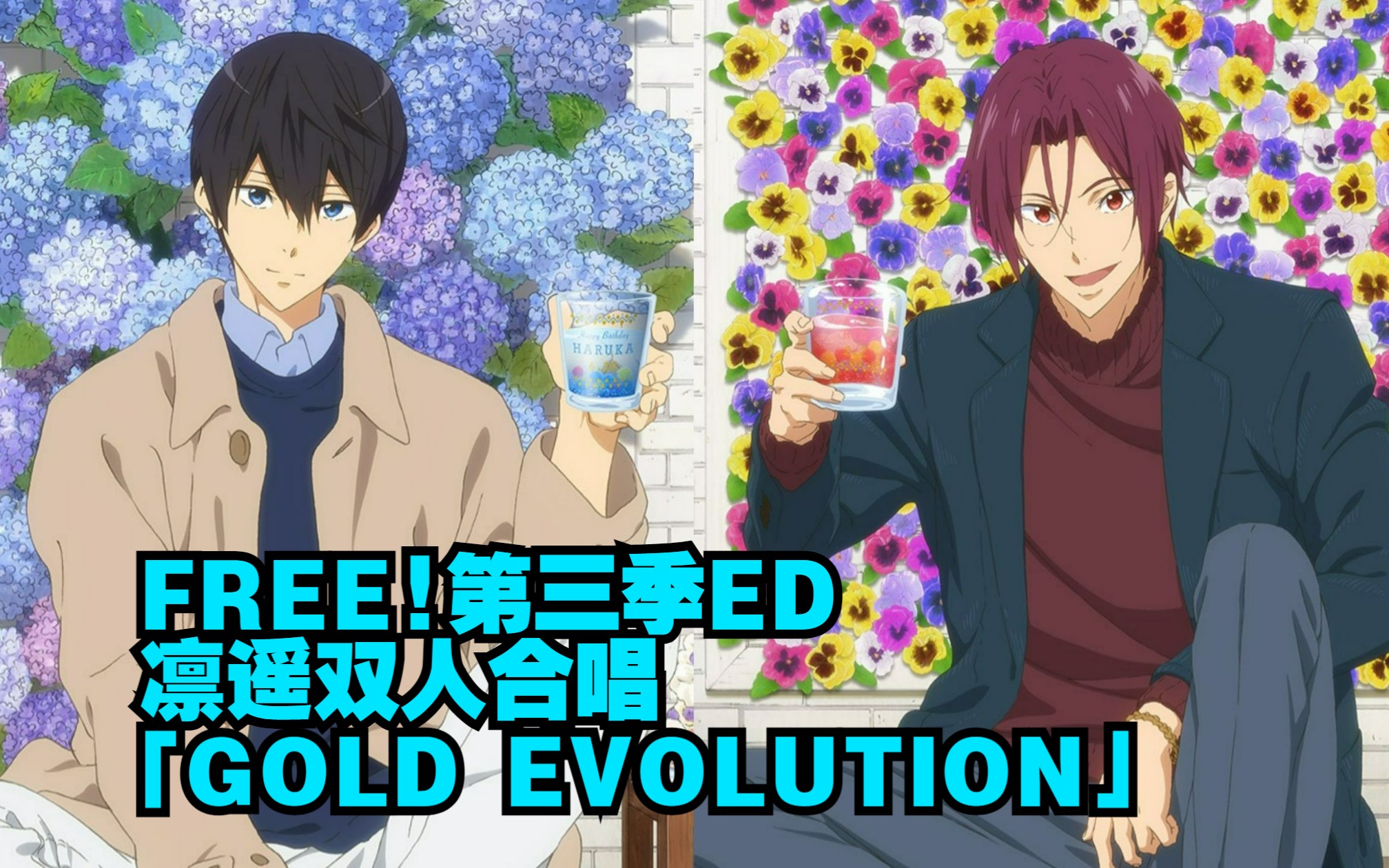 [图]FREE! 男子游泳部 七瀬遥＆松冈凛 双人合唱 GOLD EVOLUTION 中日歌词（第三季 Dive to the Future ED）