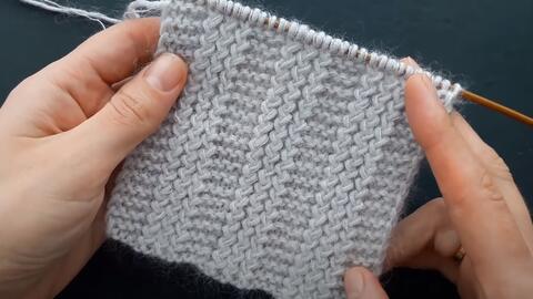 轻描编织】一款棒针斜纹花样的编织教程，简单易学，适合新手，织外套很 