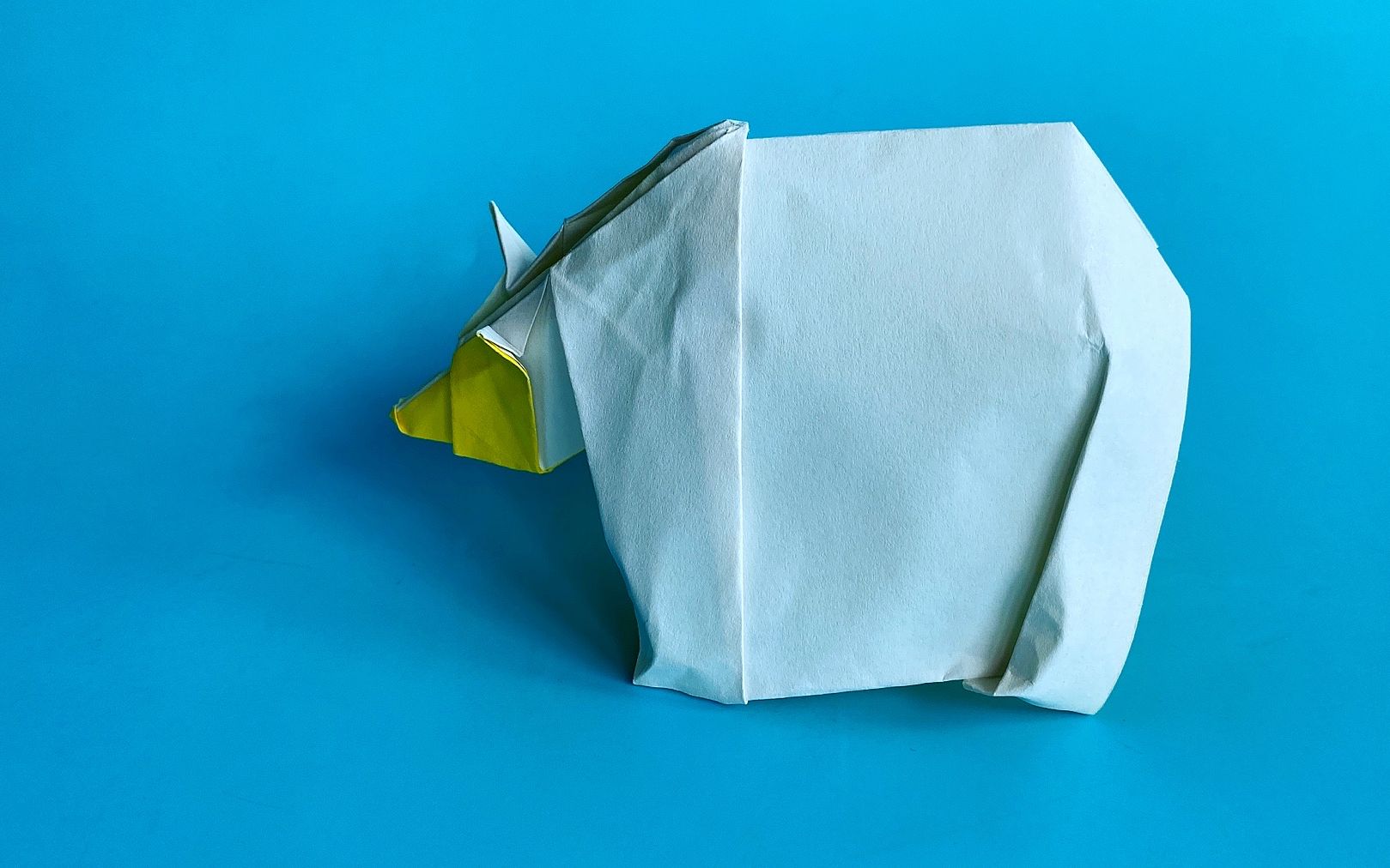 教你折纸北极熊,简单易学,生动形象