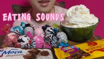 Download Video: 【Lǐmei】《Eating sounds》波恩巧克力！板状巧克力！奶油碗！