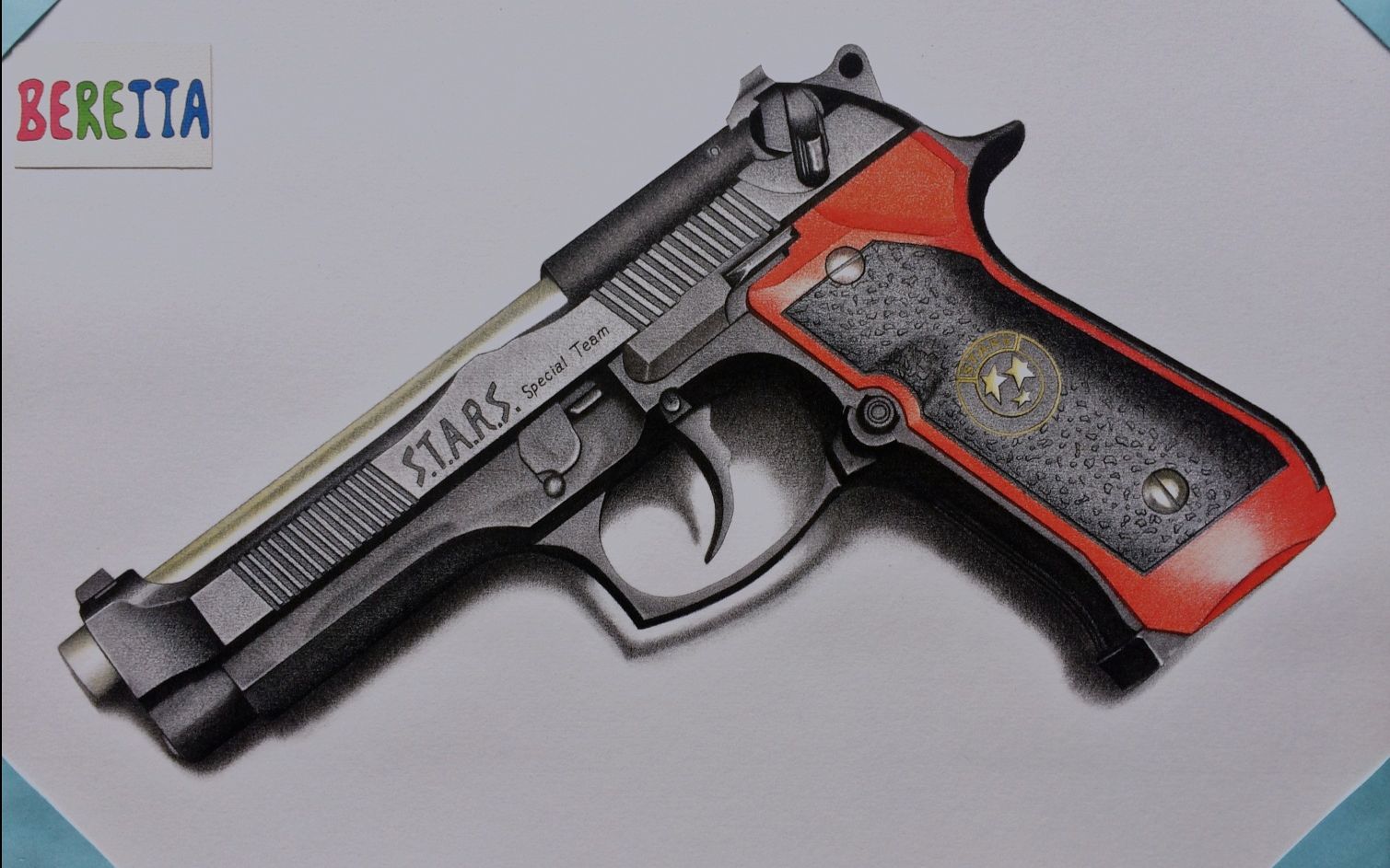 甩沙漠之鹰几条街的伯莱塔手枪3d写实手绘