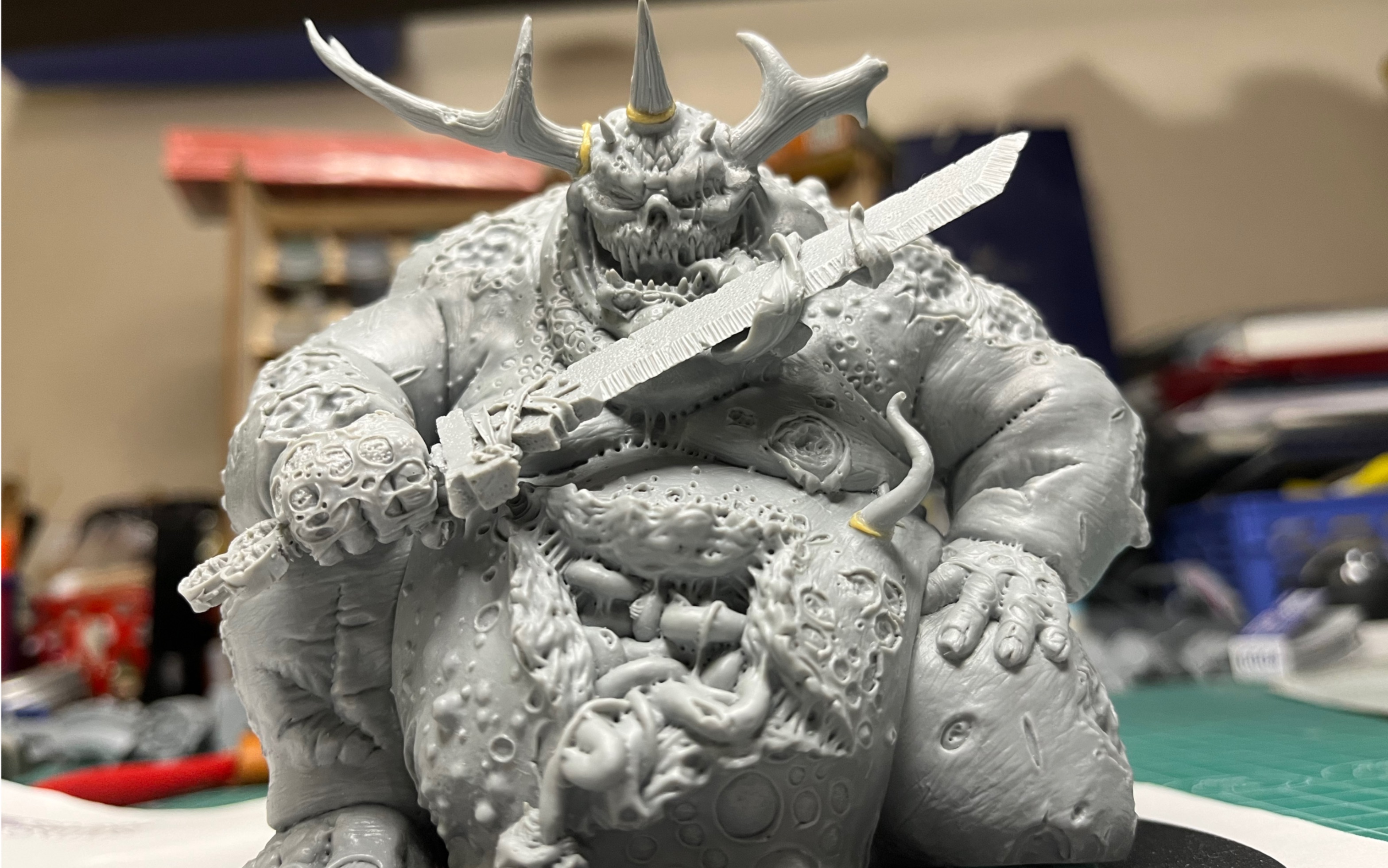 晓吴22,战锤fw纳垢大不净者开箱