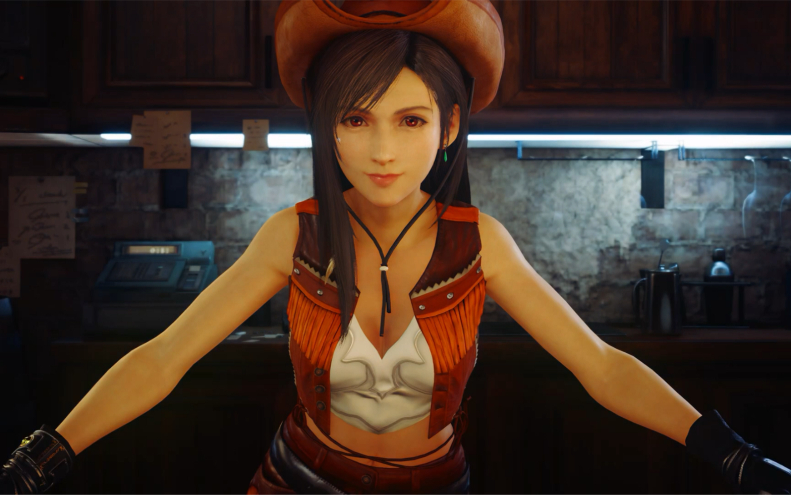 【ff7r】蒂法性感西部牛仔装 越来越期待第二章了