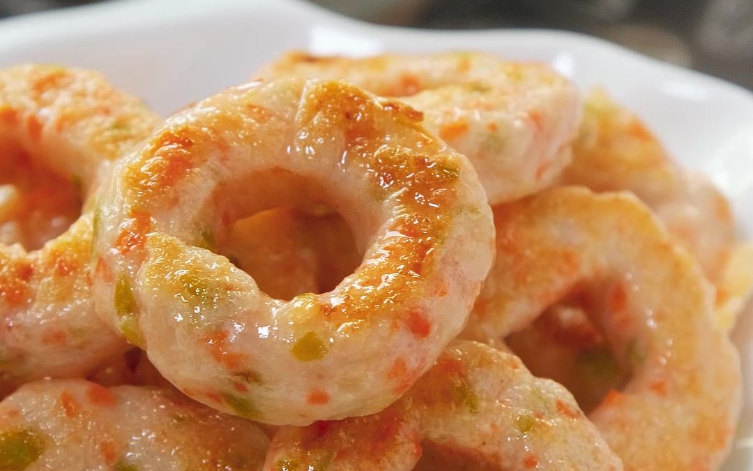 圆润可爱的蔬菜虾圈!