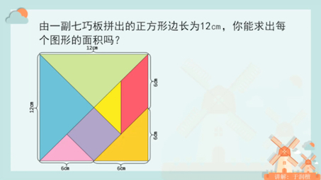 七巧板各图形的面积哔哩哔哩bilibili