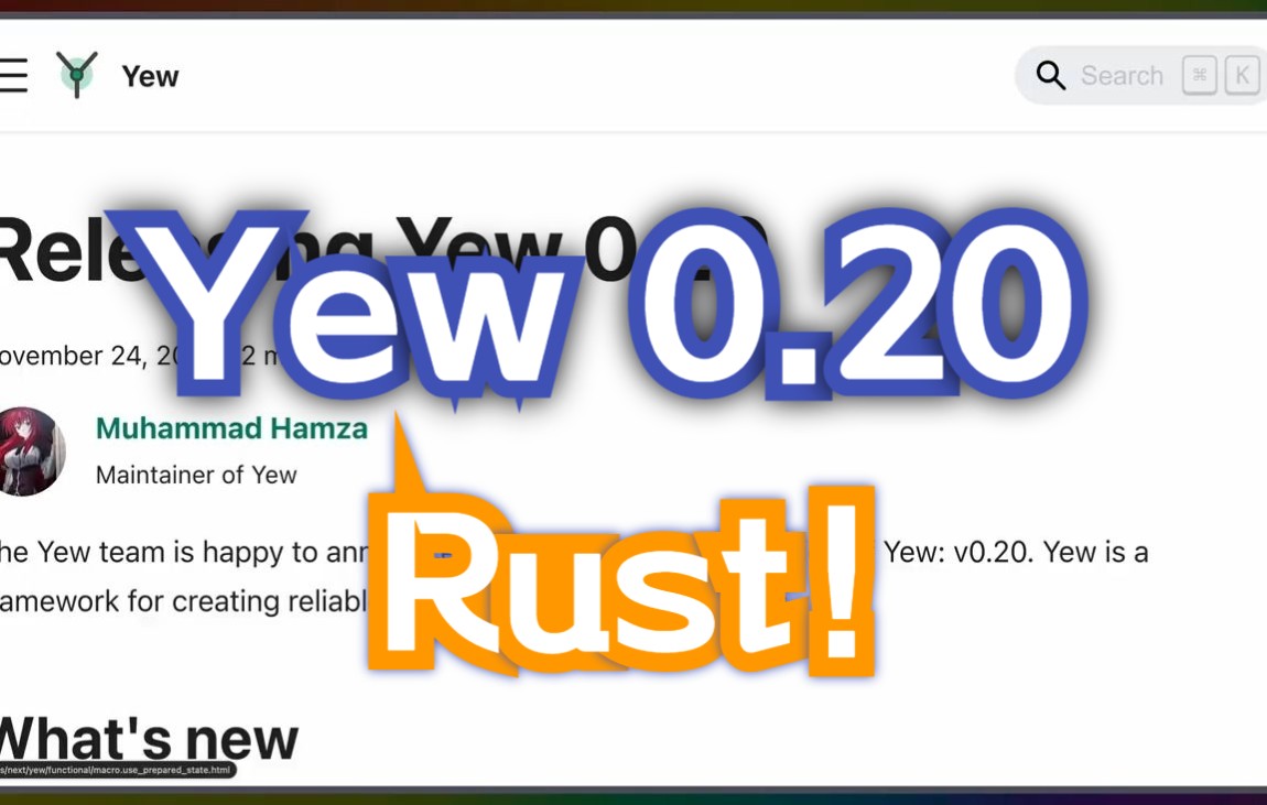 【Rust】Yew 0.20版本中的服务器端渲染功能!哔哩哔哩bilibili