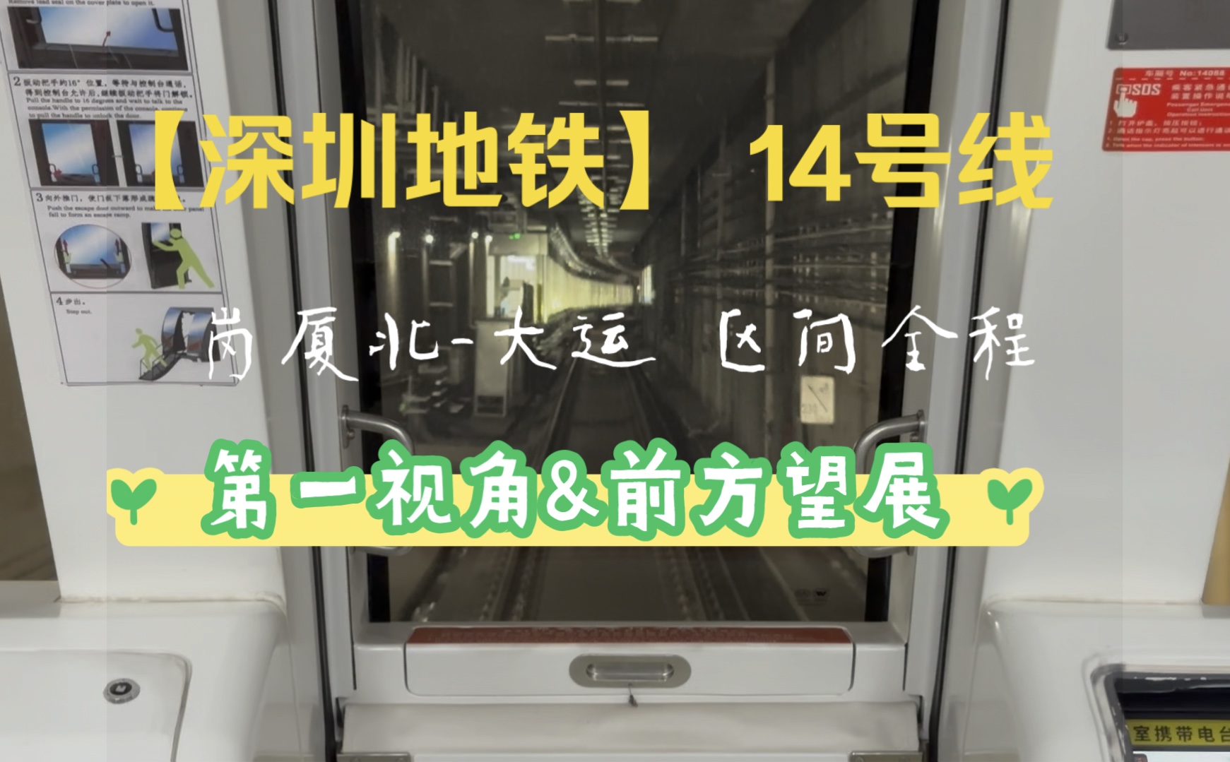 【深圳地铁】14号线 岗厦北-大运 第一视角&前方望展