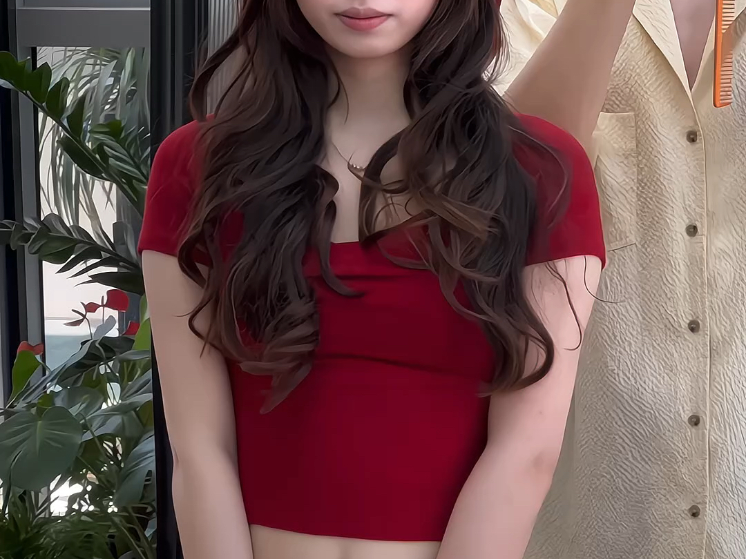 珊瑚棕 层次感锁骨发