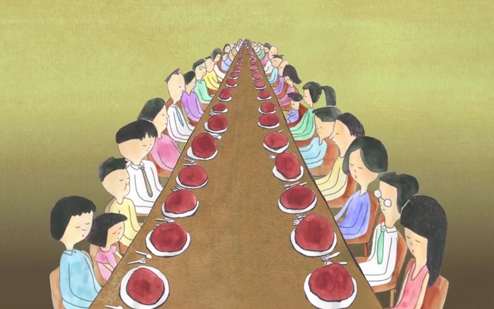 讽刺动画一场饕餮盛宴中人类竟变成一个个可怕的动物