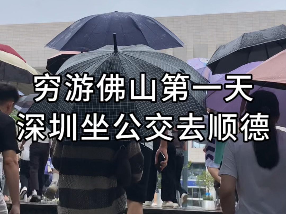 挂壁老哥穷游佛山第一天,从深圳坐公交去佛山顺德,十分省钱哔哩哔哩bilibili