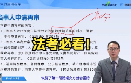 2022法考必看!【民诉】当事人申请再审的流程(郭翔老师)哔哩哔哩bilibili