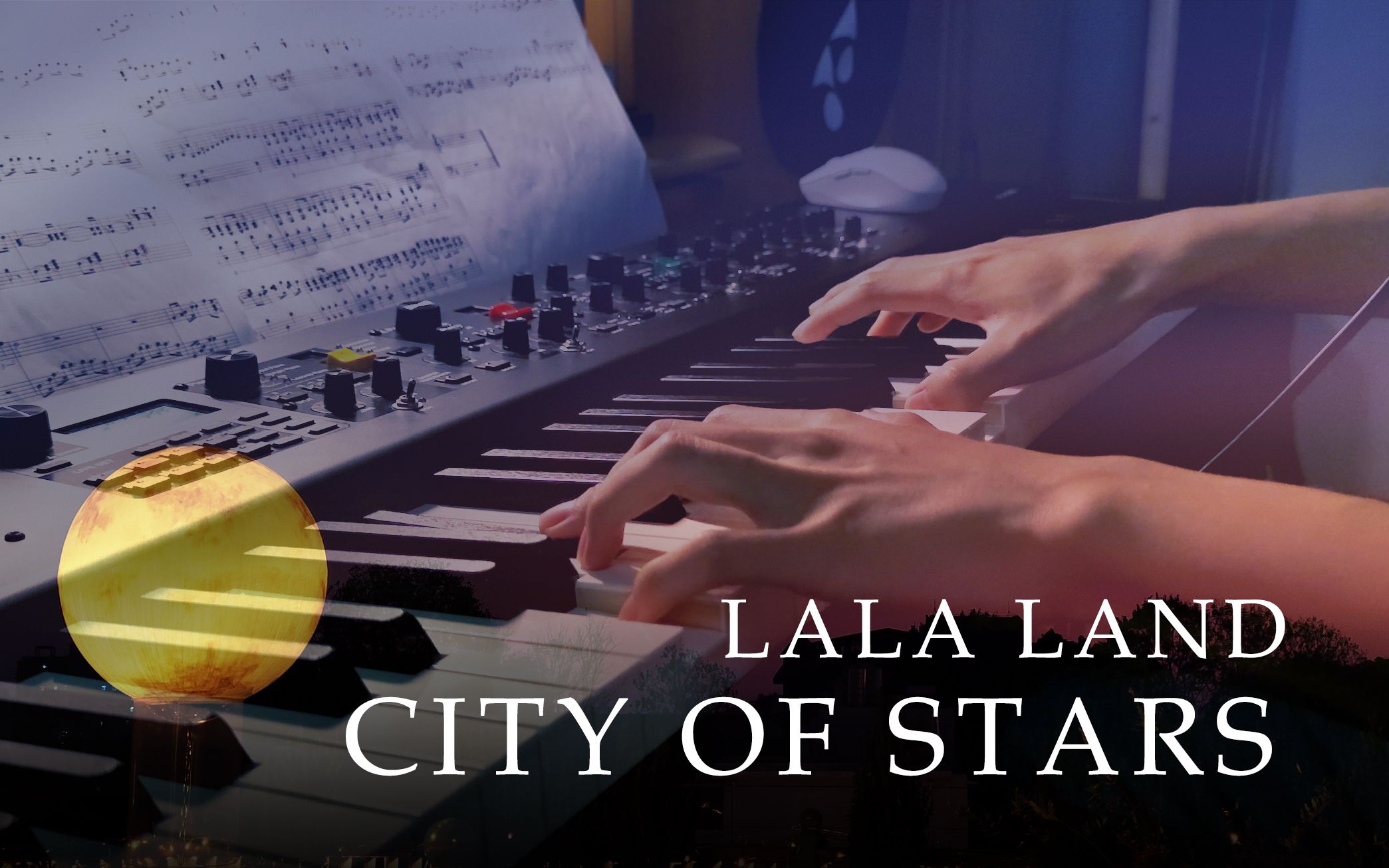 钢琴4k闭上眼睛送你一个紫色的黄昏cityofstars爱乐之城绝美配乐