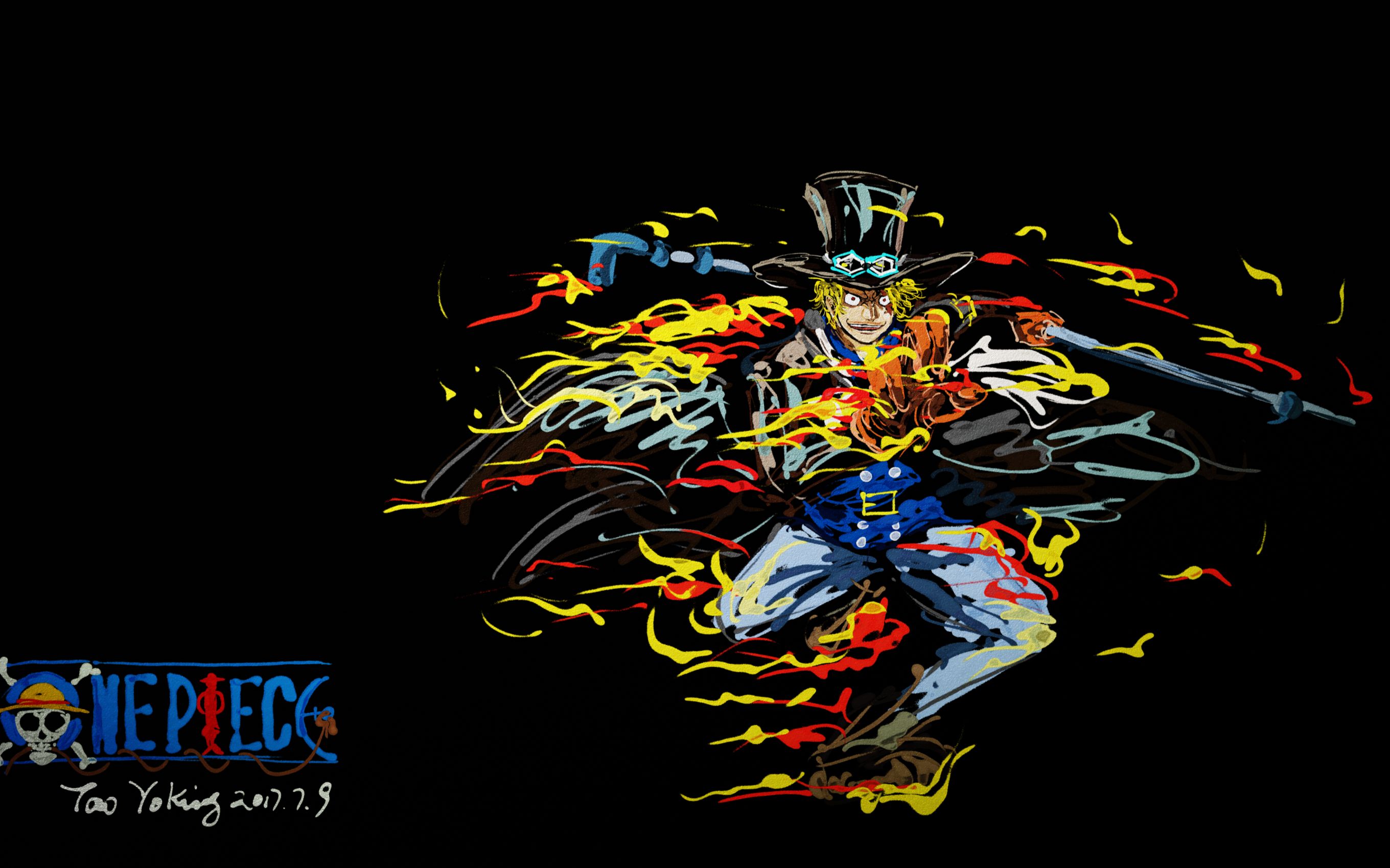 板绘《海贼王》萨博,二哥sabo!