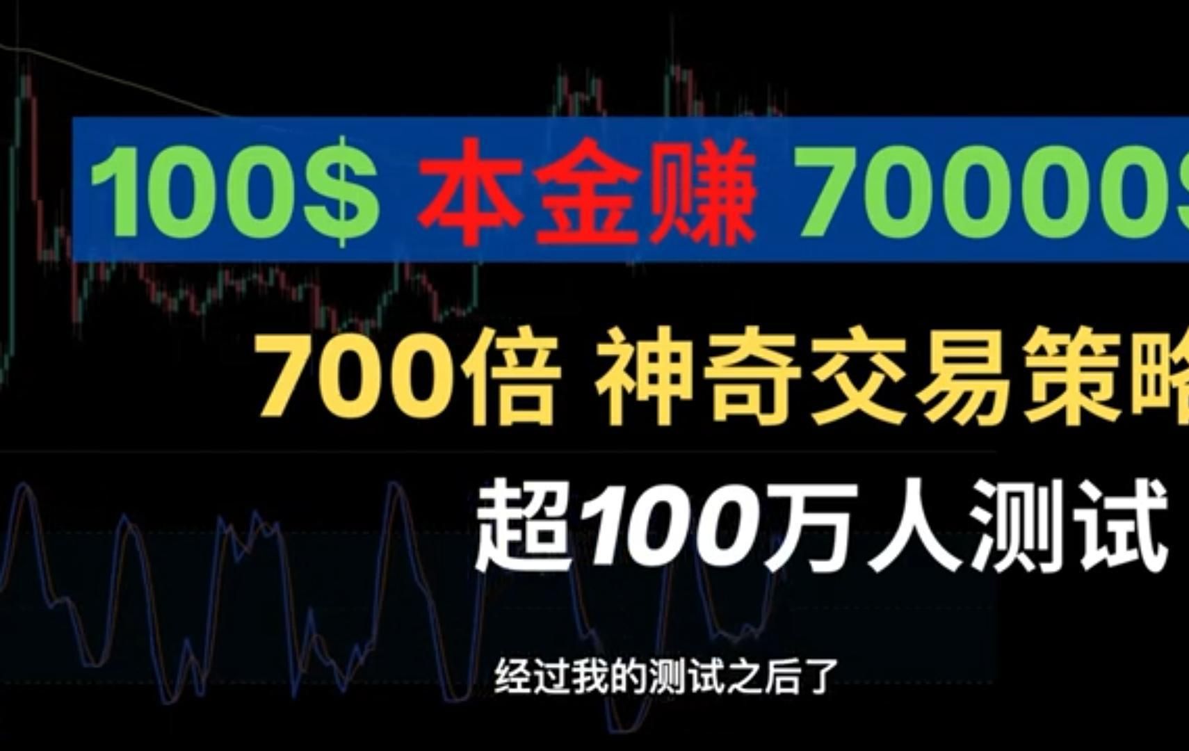 [图]100$本金月赚70000$ ？700倍神奇交易策略！超100万人测试！